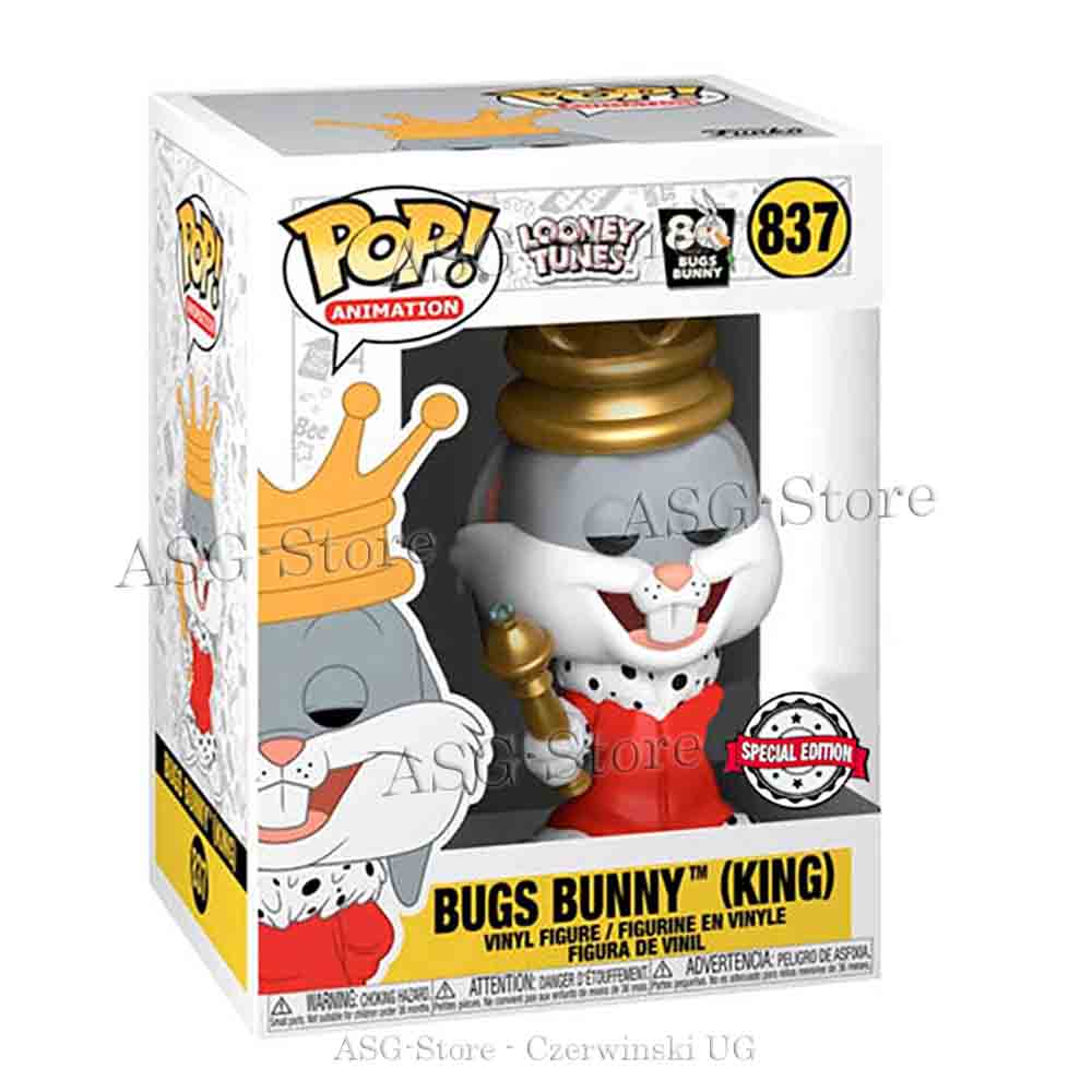 Funko Pop  Animation 837 Looney Tunes 80th Bugs Bunny King Special Edition