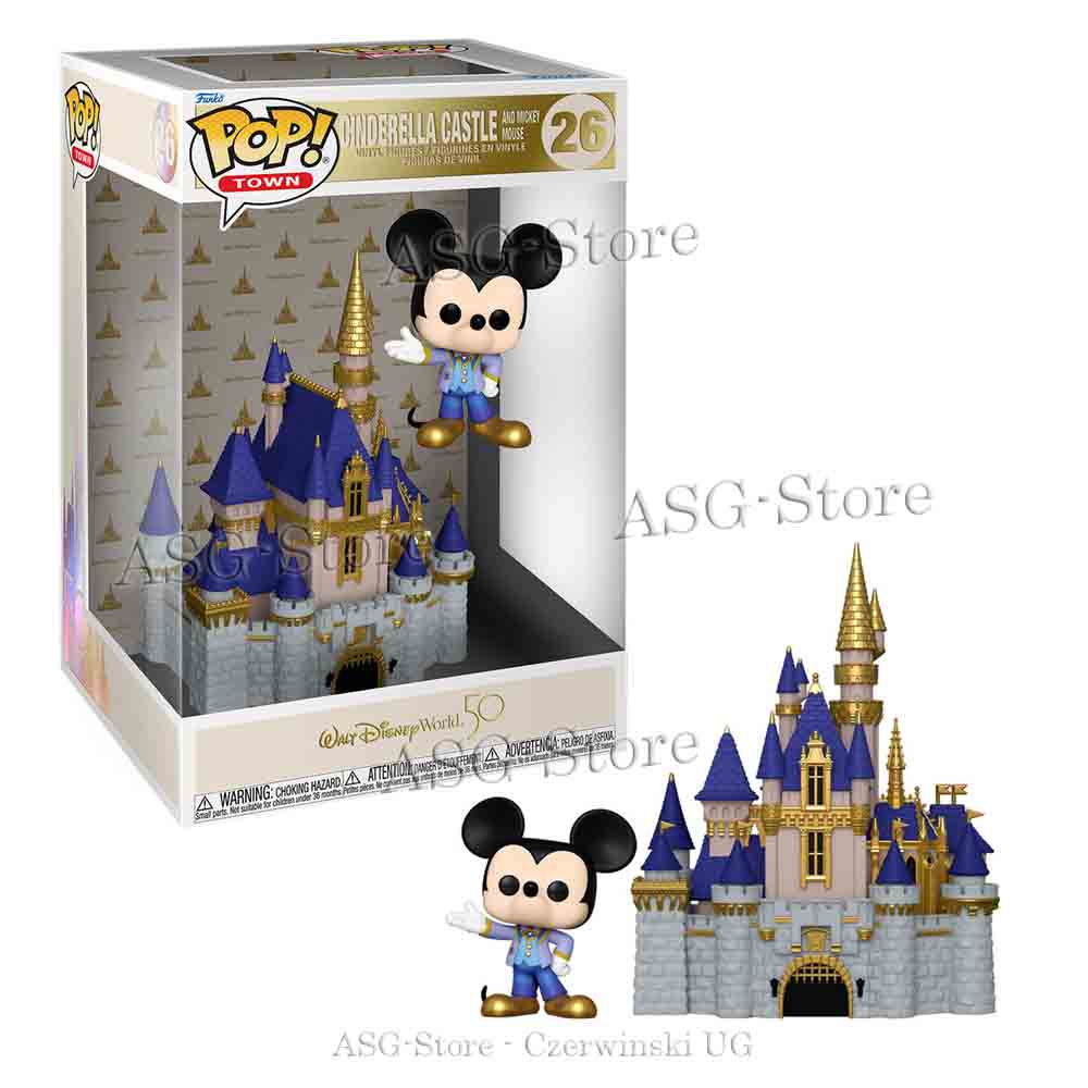 Cinderella Castle and Mickey Mouse - Disney World 50th Anniversary - Funko Pop Town 26