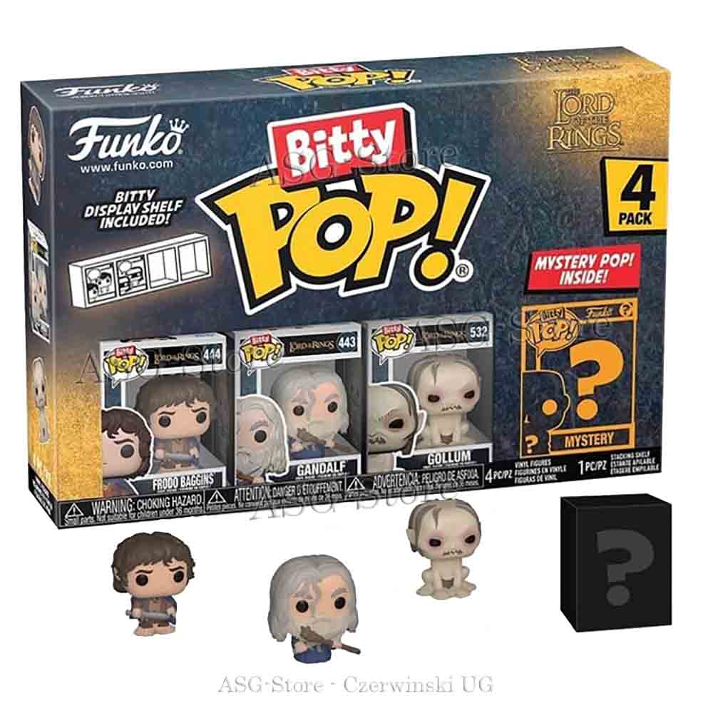 Frodo Baggins, Gandalf, Gollum & Mystery Figur |  Herr der Ringe | Funko Bitty Pop!