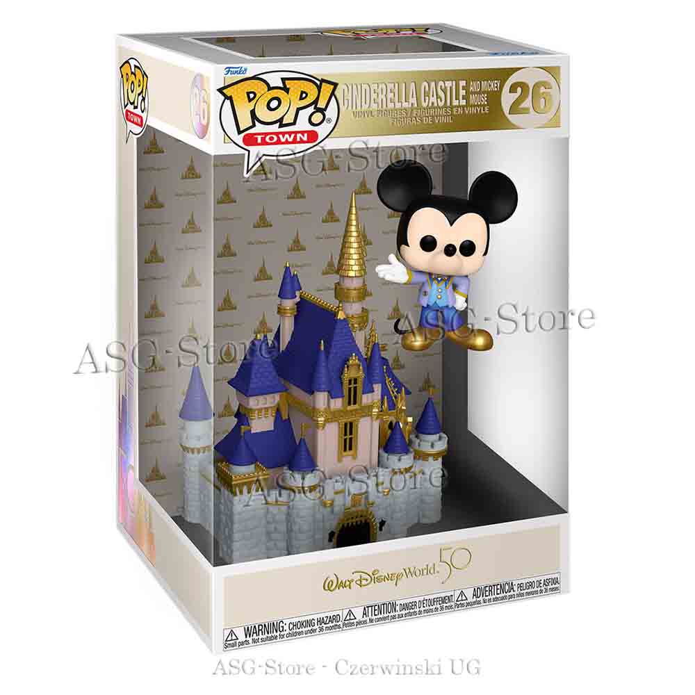 Cinderella Castle and Mickey Mouse - Disney World 50th Anniversary - Funko Pop Town 26