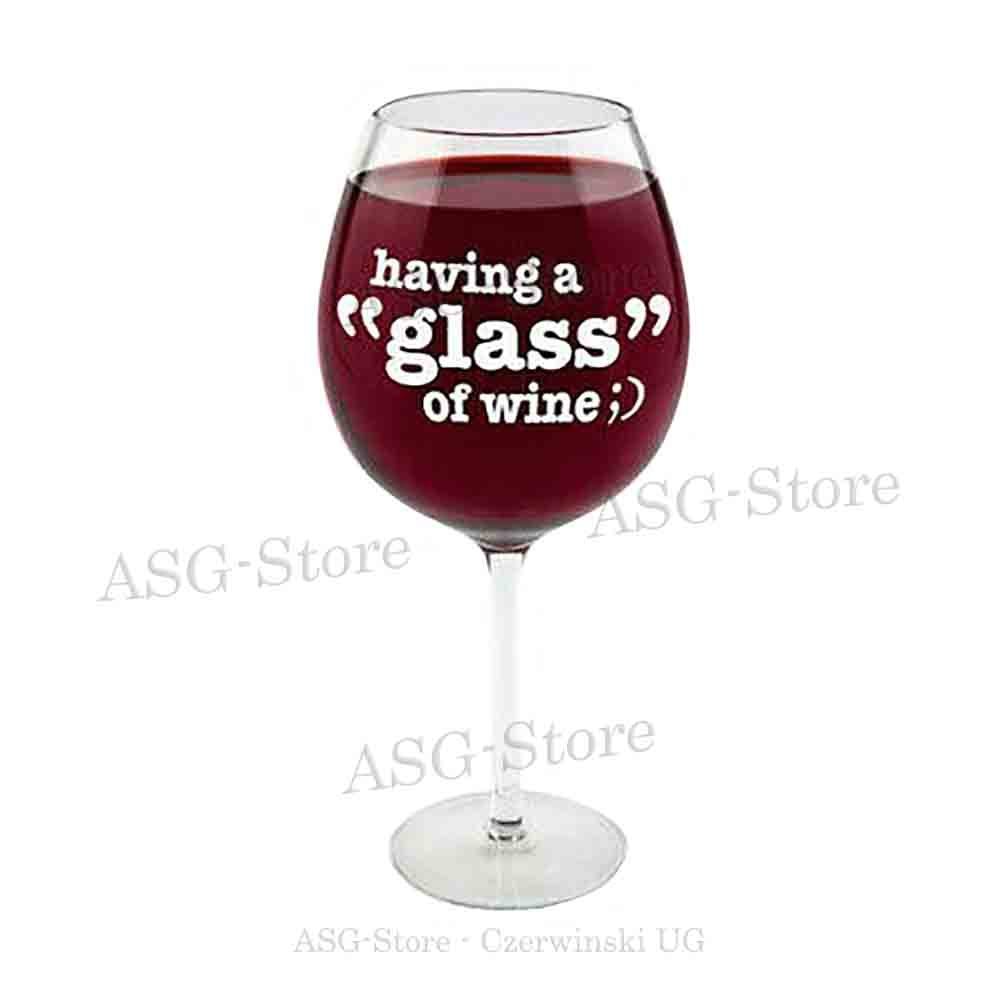 Das 750ml  Weinglas für eine Flasche Wein