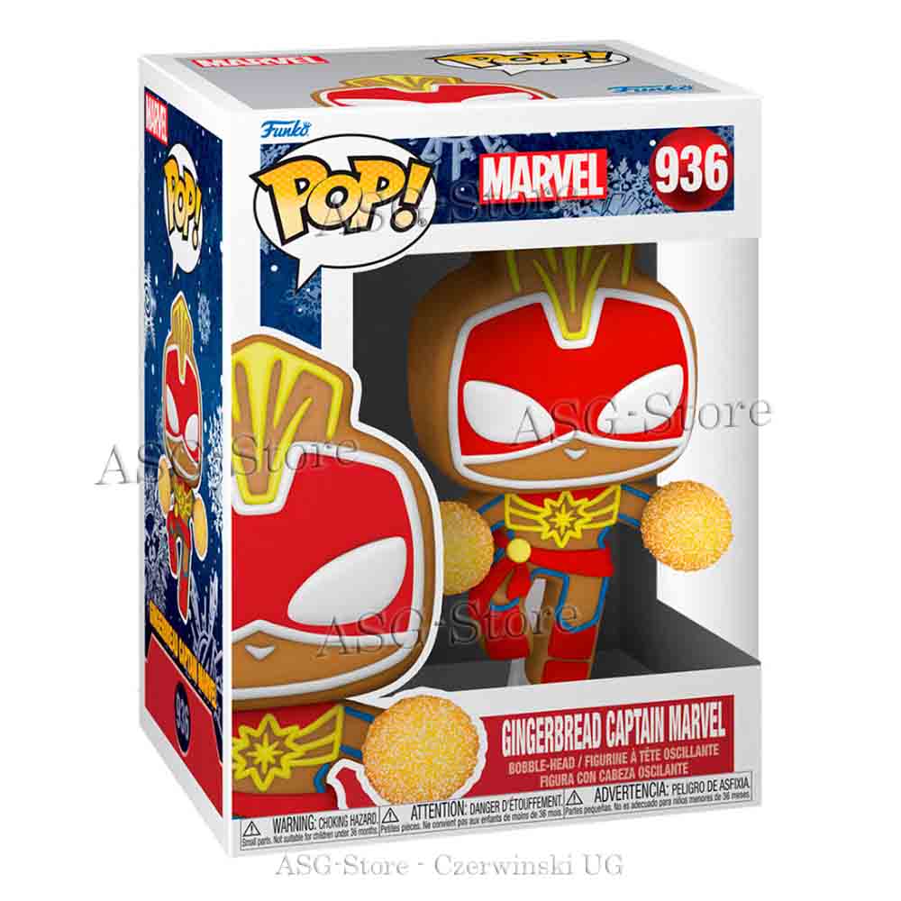 Funko Pop Marvel Holiday 936 Gingerbread Captain Marvel