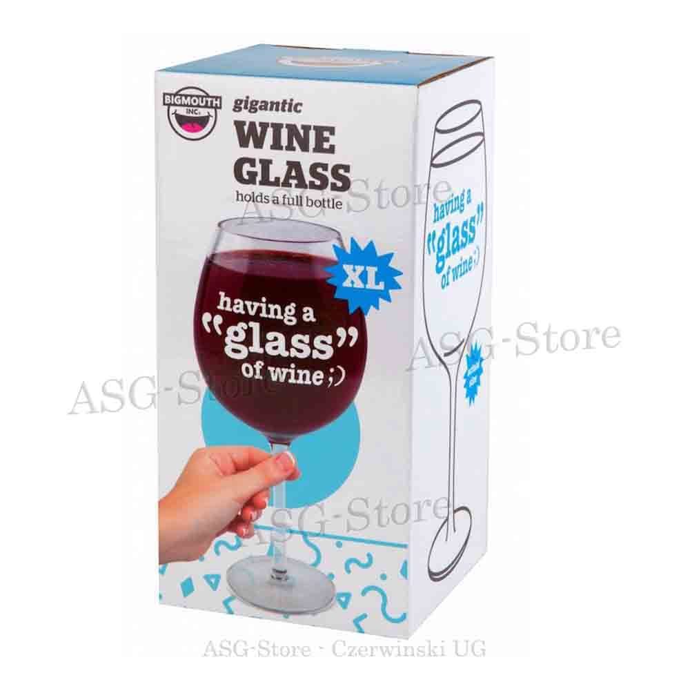 Das 750ml  Weinglas für eine Flasche Wein