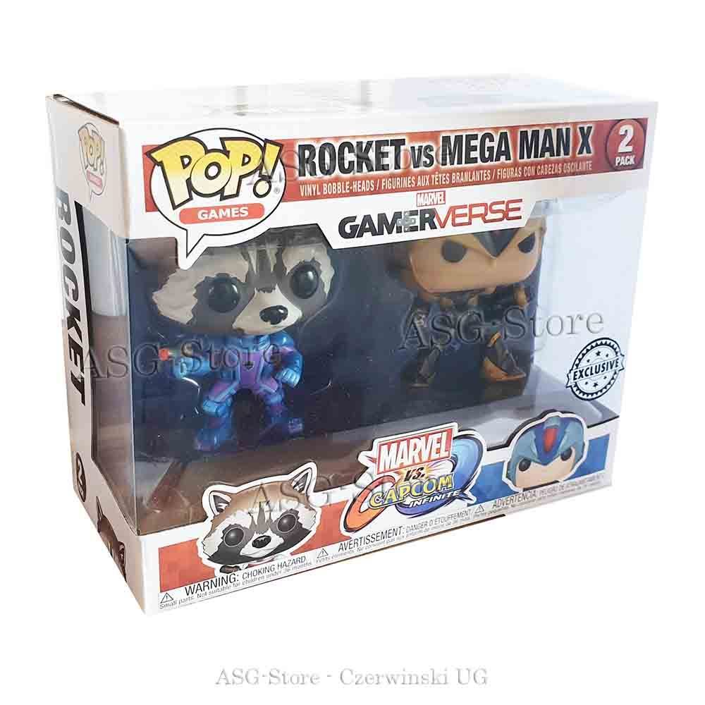 Rocket vs Mega Man X - Marvel - Funko Pop Games 2 Pack Exclusive