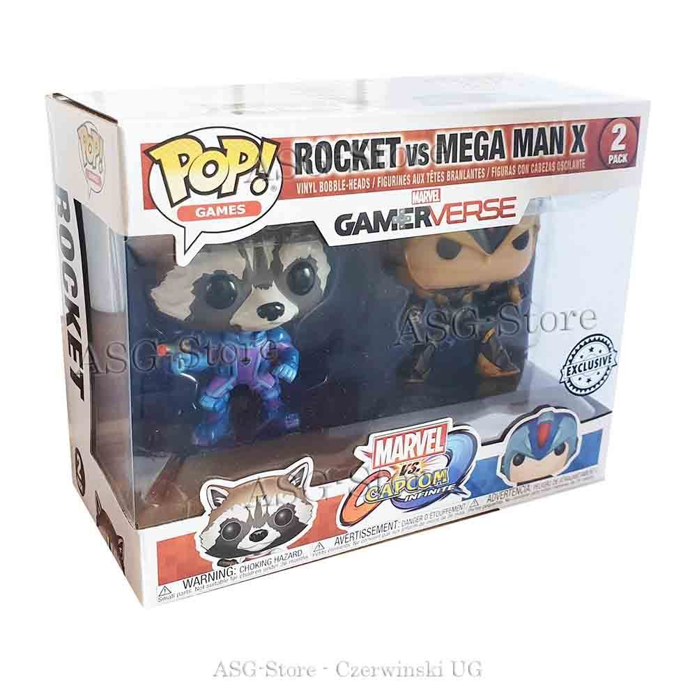 Rocket vs Mega Man X - Marvel - Funko Pop Games 2 Pack Exclusive Rocket vs Mega Man X - Marvel - Funko Pop Games 2 Pack Exclusive