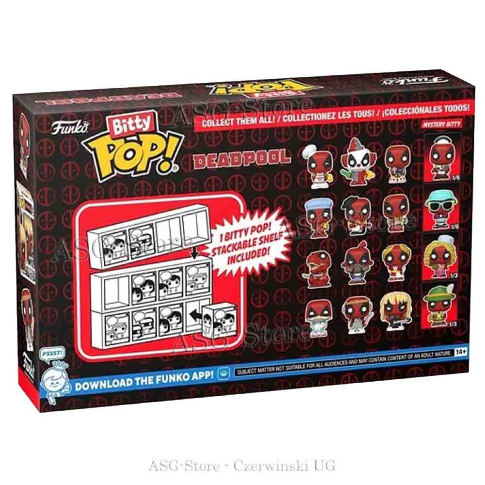 Deadpool – Dinopool, Barista, Roman Senator & Mystery-Figur | Deadpool | Funko Bitty Pop 