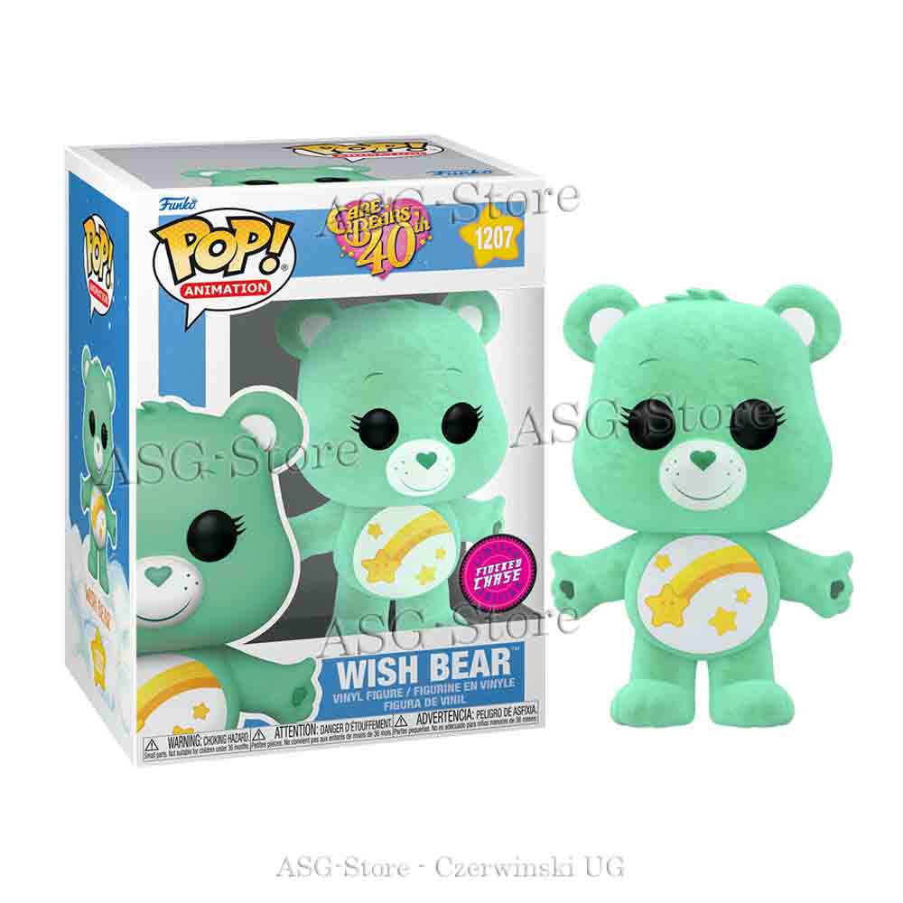 Wish Bear | Care Bears 40th | Funko Pop Animation 1207 Flocked Chase 