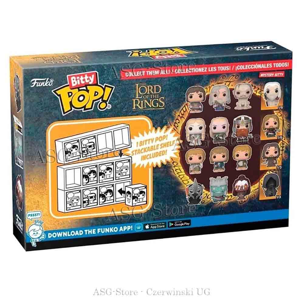 Samwise Gamgee, Pippin Took, Merry Brandybuck & Mystery Figur | Herr der Ringe | Funko Bitty Pop! Samwise Gamgee, Pippin Took, Merry Brandybuck & Mystery Figur | Herr der Ringe | Funko Bitty Pop!